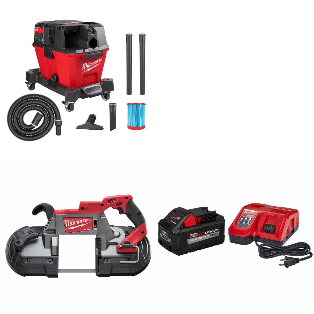 Milwaukee 0910-20 M18 FUEL Vacuum W/ 2729-20 M18 Band Saw & FREE Starter Kit