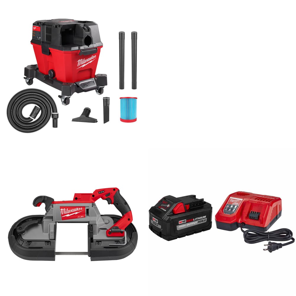 Milwaukee 0910-20 M18 FUEL Vacuum W/ 2729S-20 M18 Band Saw & FREE Starter Kit
