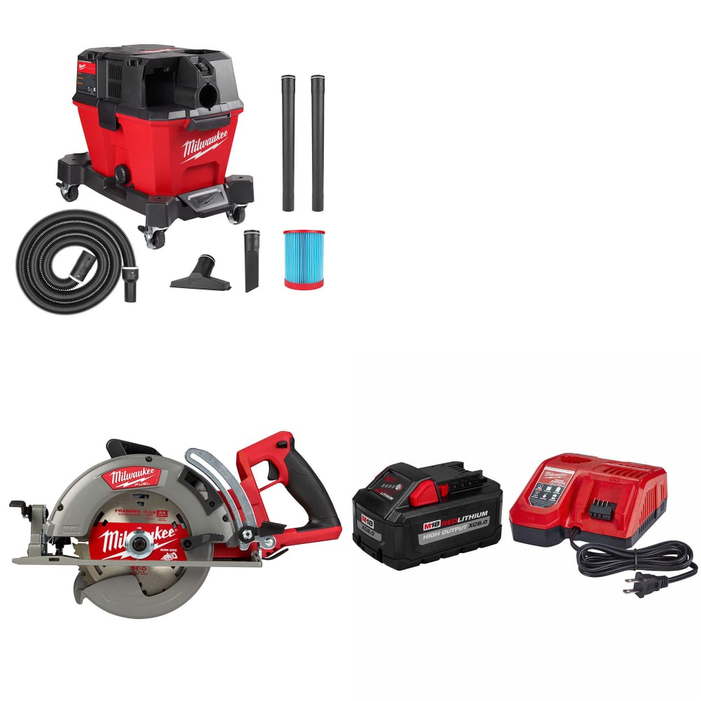 Milwaukee 0910-20 M18 FUEL Vacuum W/ 2830-20 M18 Circ Saw & FREE Starter Kit