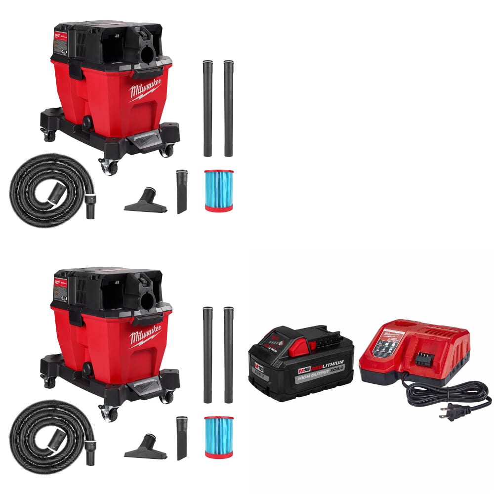 Milwaukee 0920-20 M18 FUEL Wet/Dry Vacuum-2Pk W/ FREE 48-59-1880 M18 Starter Kit