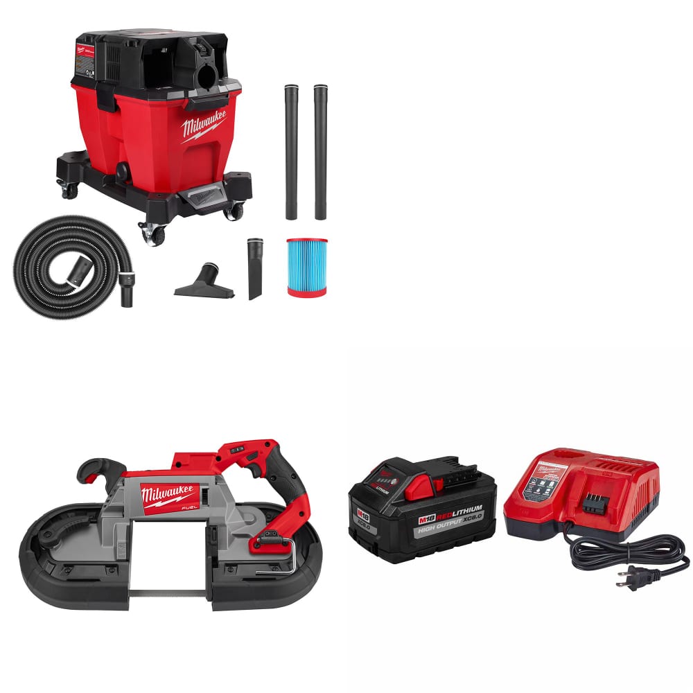 Milwaukee 0920-20 M18 FUEL Vacuum W/ 2729S-20 M18 Band Saw & FREE Starter Kit