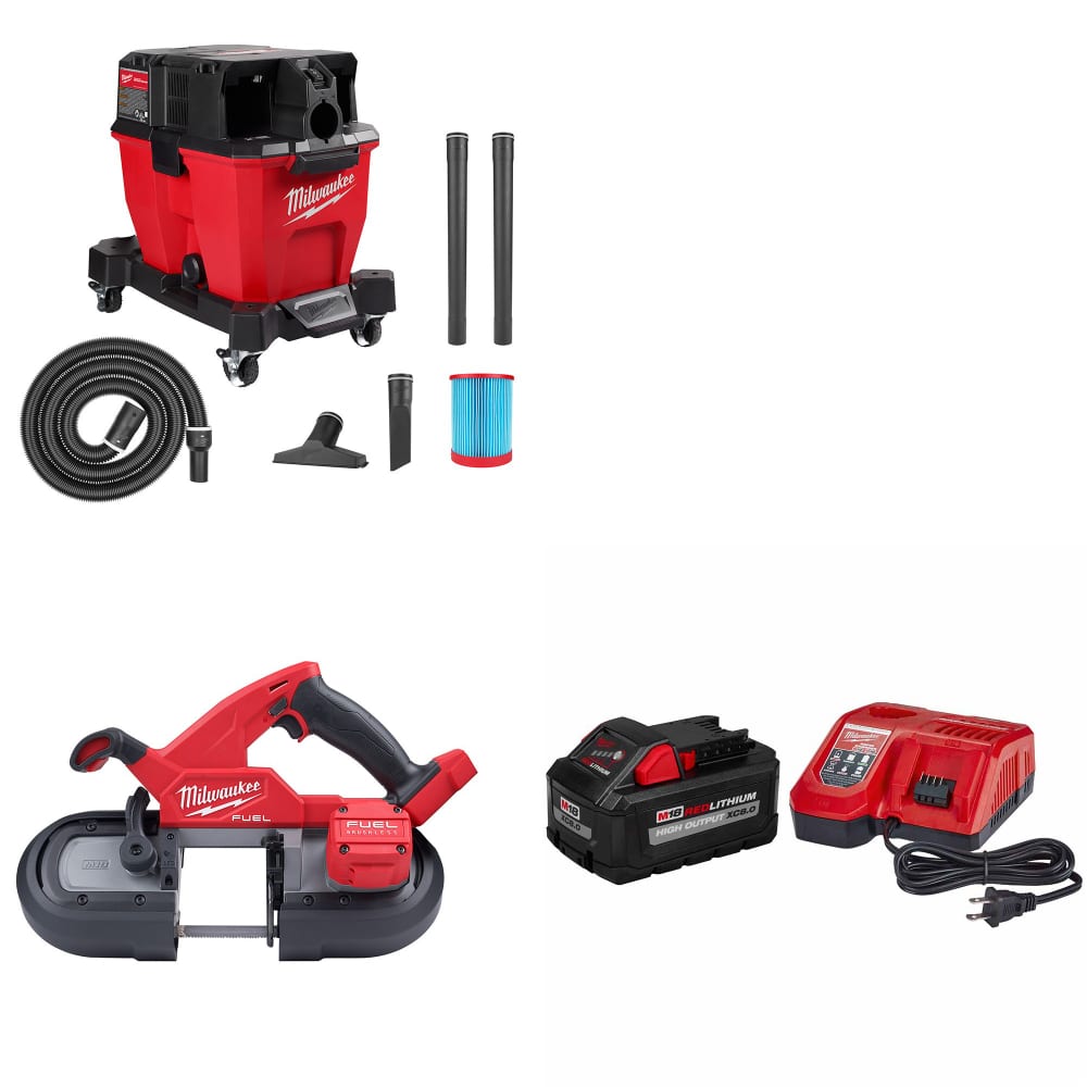 Milwaukee 0920-20 M18 FUEL Vacuum W/ 2829S-20 M18 Band Saw & FREE Starter Kit