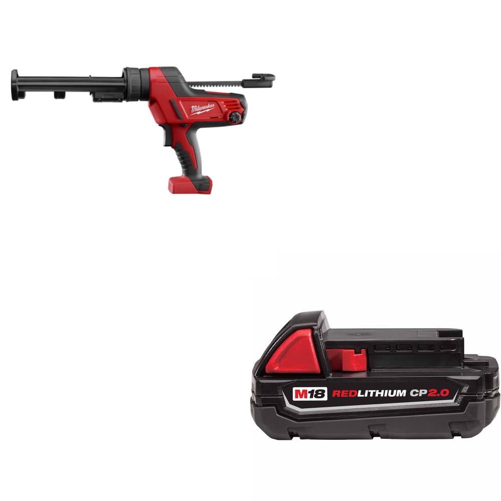 Milwaukee 2641-20 M18 Caulk and Adhesive Gun w/ FREE 48-11-1820 M18 Battery Pack