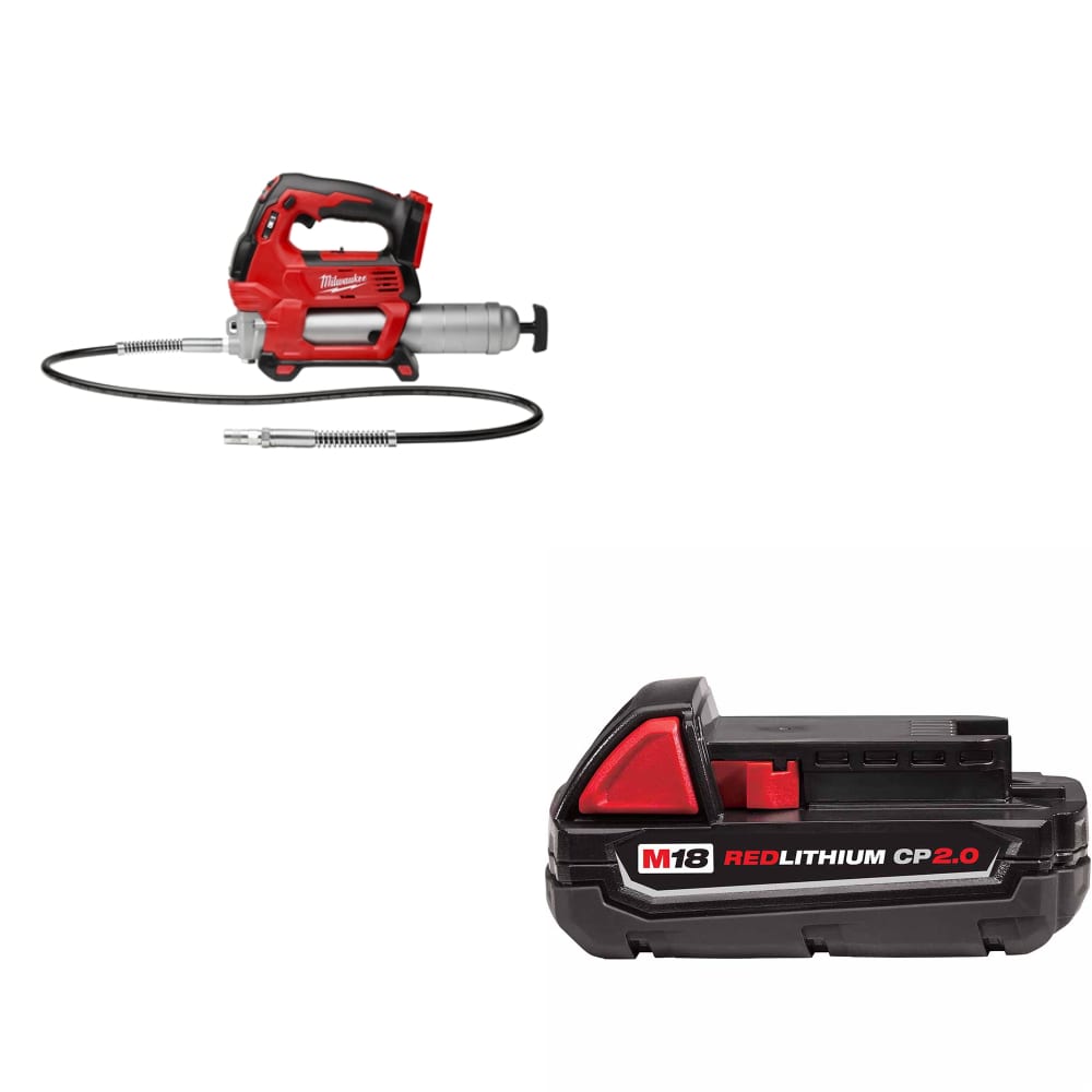 Milwaukee 2646-20 M18 2-Speed Grease Gun W/ FREE 48-11-1820 M18 2.0 Battery Pack
