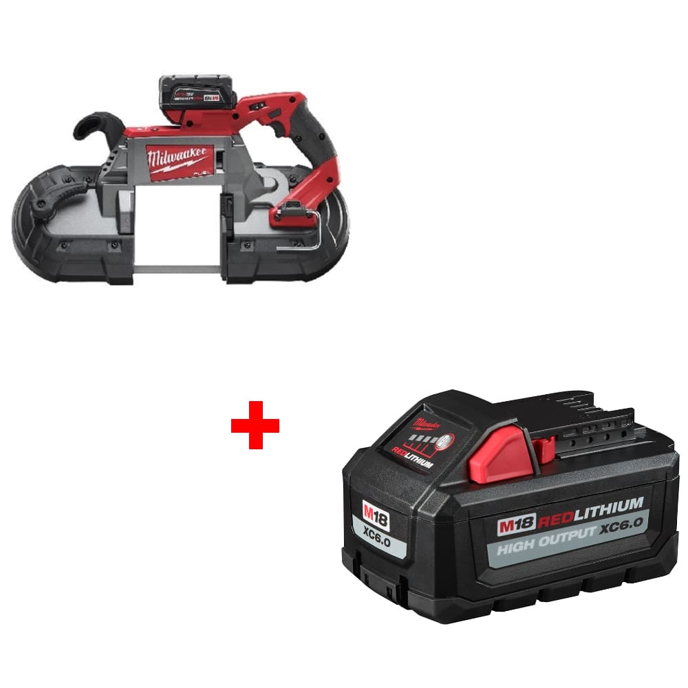 Milwaukee 2729-22 M18 Band Saw 2 BAT KIT w/ FREE 48-11-1865 XC6.0 Battery Pack