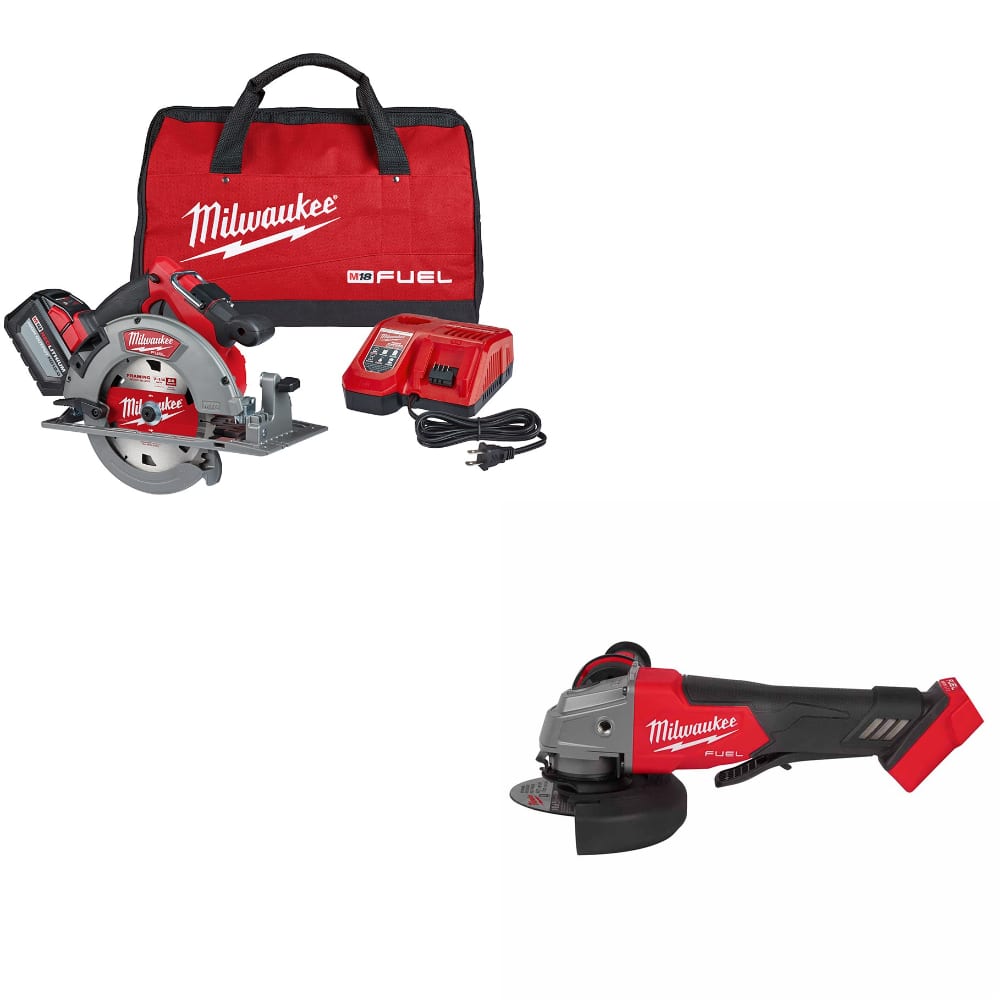 Milwaukee 2732-21HD M18 FUEL Circ Saw Kit w/ FREE 2880-20 M18 FUEL Grinder, Bare