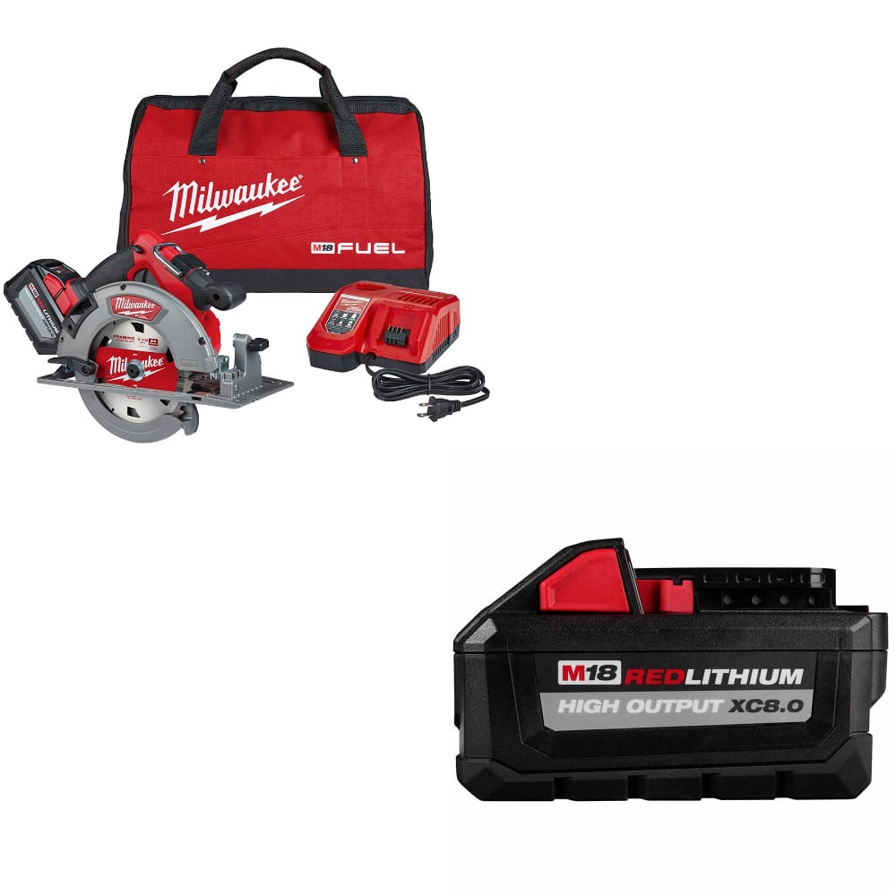 Milwaukee 2732-21HD M18 FUEL 7-1/4 Circ Saw Kit W/ FREE 48-11-1880 M18 BATTERY