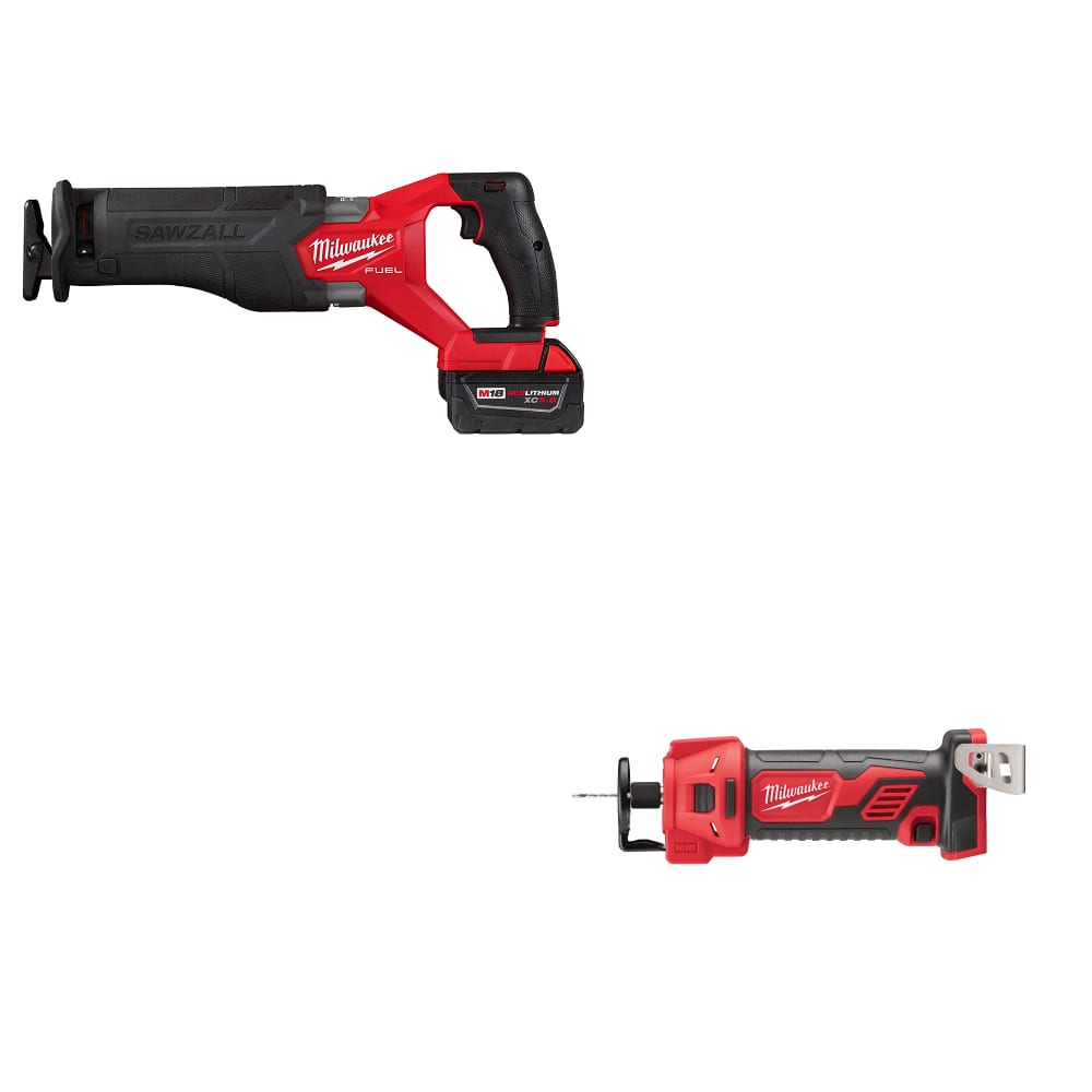Milwaukee 2821-21 M18 FUEL Recip Saw Kit W/ FREE 2627-20 M18 Cut Out Tool