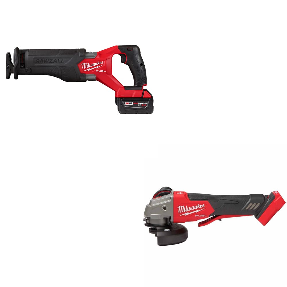 Milwaukee 2821-21 M18 FUEL Recip Saw Kit W/ FREE 2888-20 M18 FUEL Grinder, Bare
