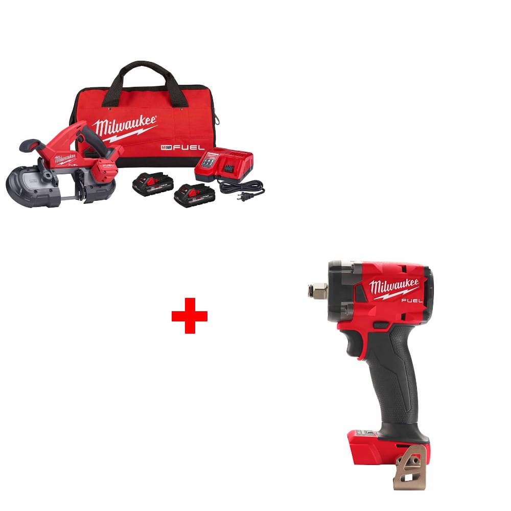 Milwaukee 2829-22 M18 FUEL Band Saw Kit w/ FREE 2855-20 M18 1/2 Impact Wrench