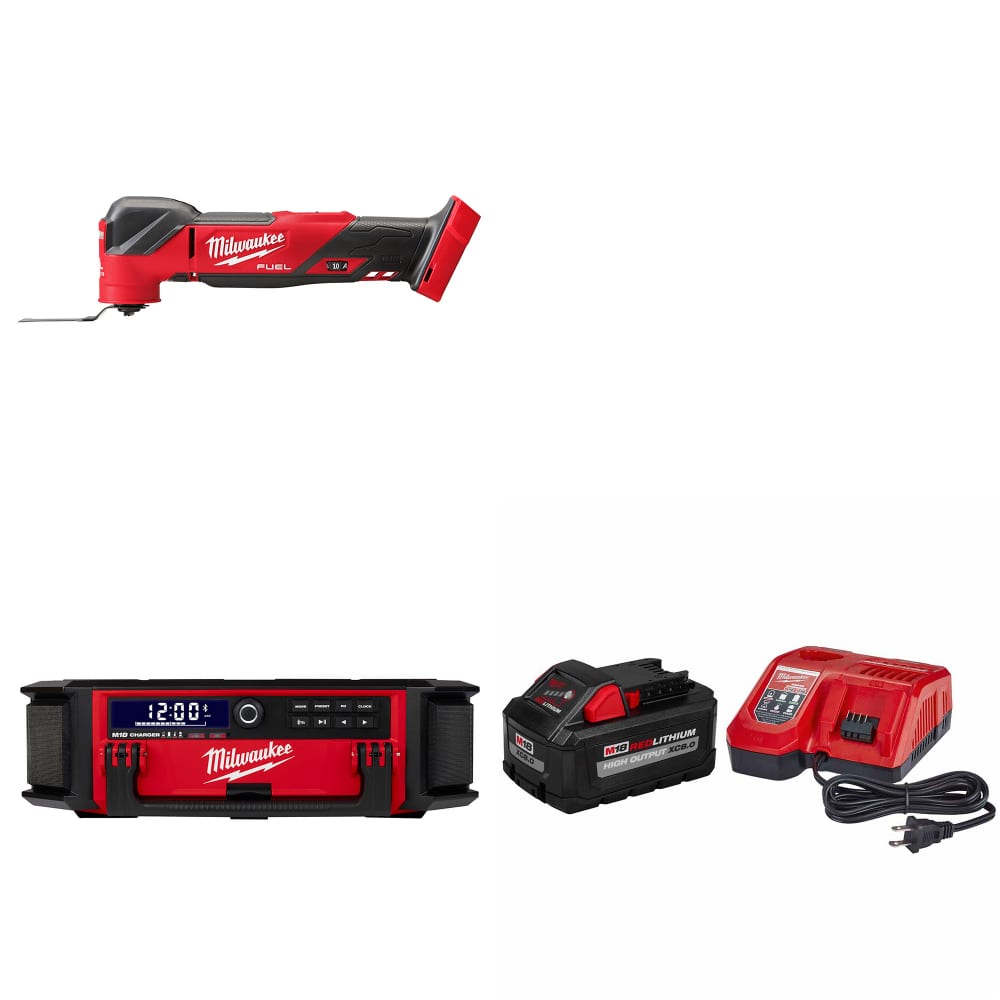 Milwaukee 2836-20 M18 FUEL Multi-Tool W/ M18 Radio + Charger & FREE Starter Kit