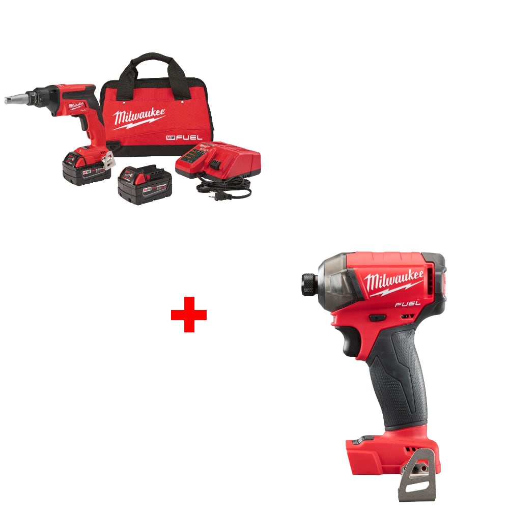 Milwaukee 2866-22 M18 Screw Gun Kit w/ FREE 2760-20 1/4 Hydraulic Driver, Bare