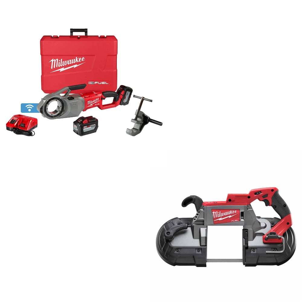 Milwaukee 2874-22HD M18 FUEL Threader Kit W/ FREE 2729-20 M18 FUEL Band Saw