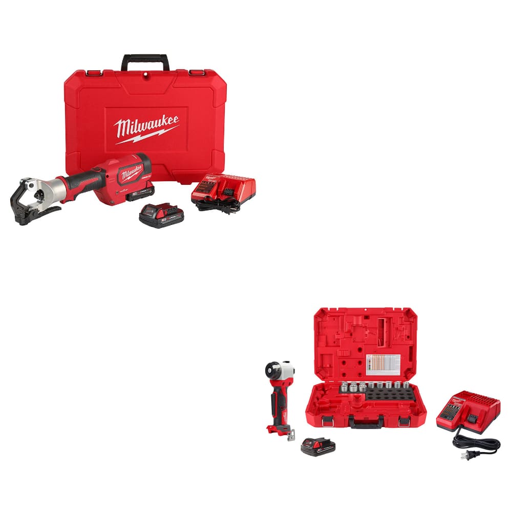 Milwaukee 2877-22 M18 Crimper Kit W/ FREE 2935AL-21 M18 Cable Stripper Kit