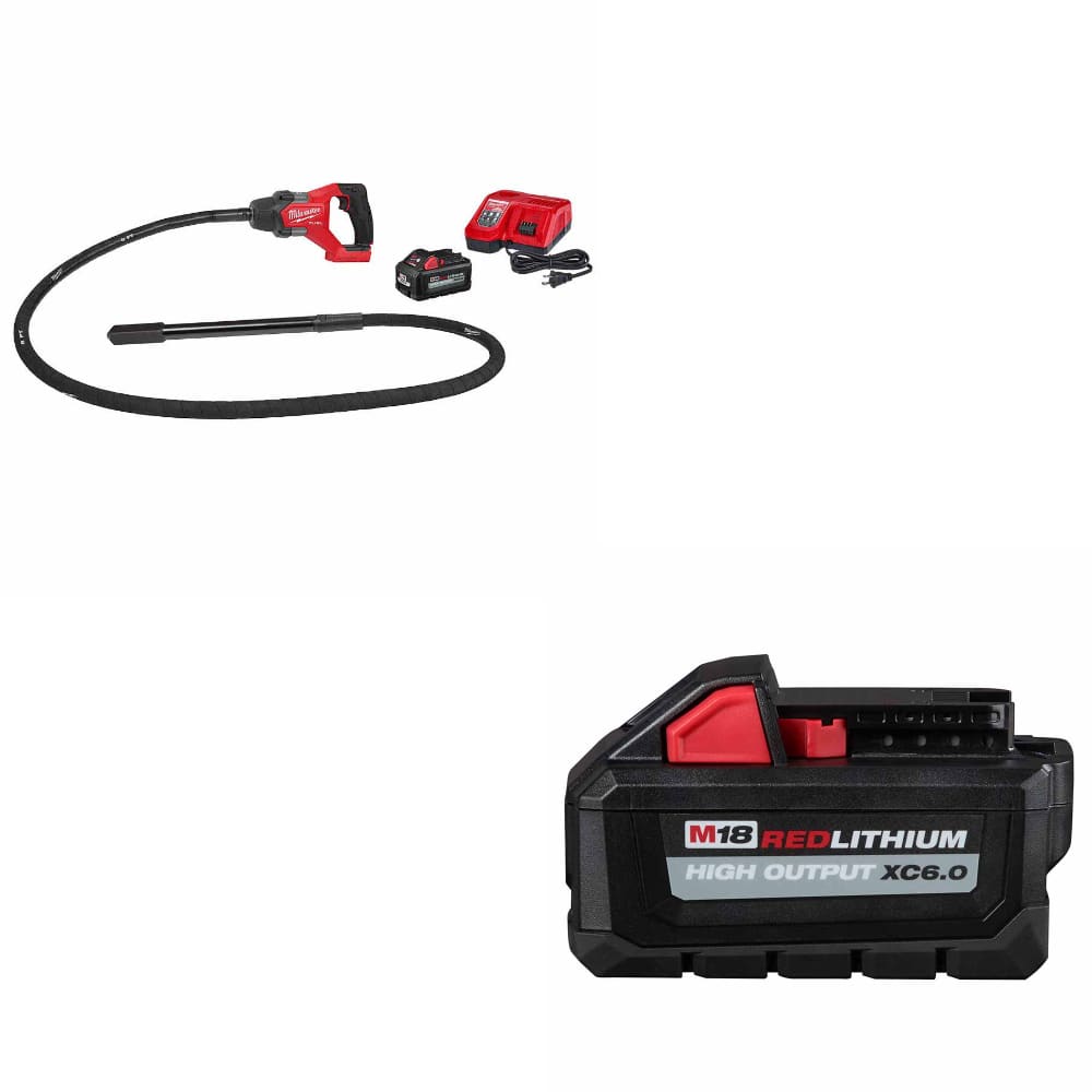 Milwaukee 2911-21 M18 FUEL 8 Vibrator Kit w/ FREE 48-11-1865 M18 Battery Pack