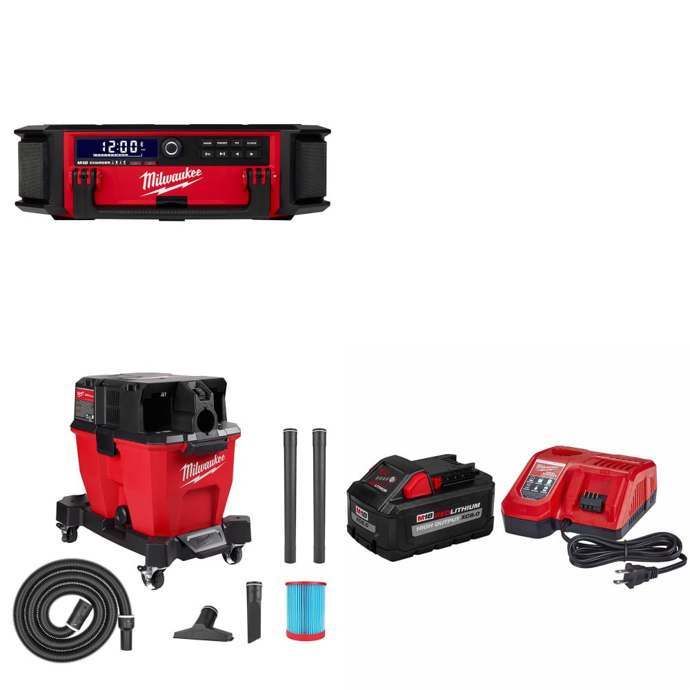 Milwaukee 2950-20 M18 Radio + Charger W/ 0920-20 M18 Vacuum & FREE Starter Kit