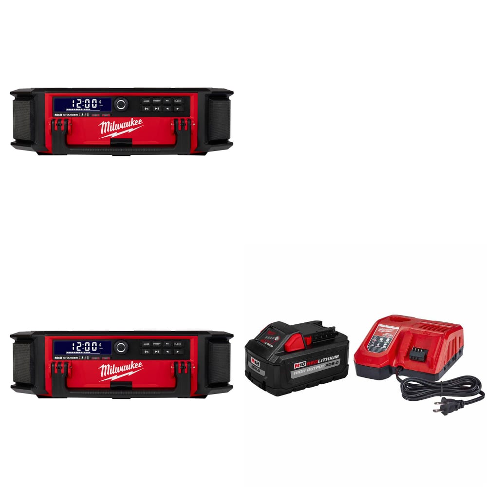 Milwaukee 2950-20 M18 Radio + Charger-2Pk W/ FREE 48-59-1880 M18 Starter Kit