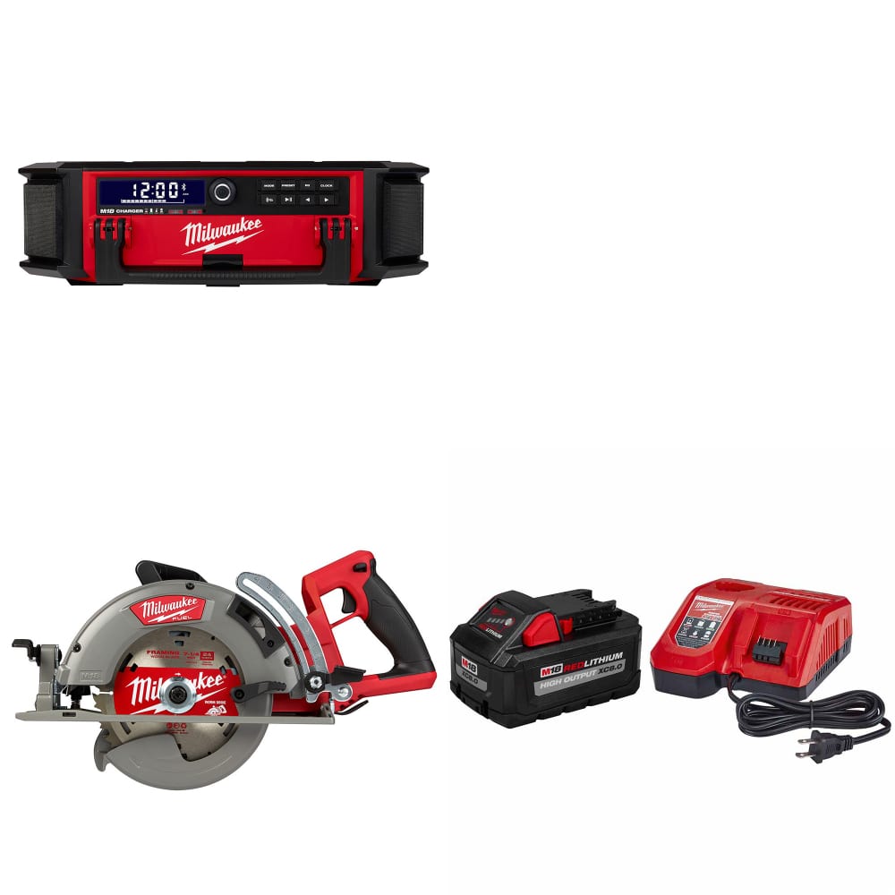 Milwaukee 2950-20 M18 Radio + Charger W/ 2830-20 M18 Circ Saw & FREE Starter Kit