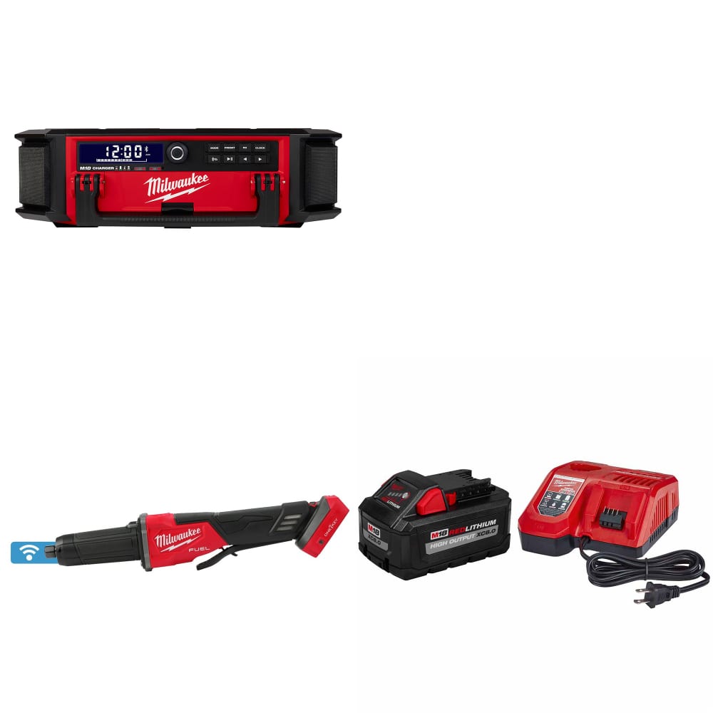 Milwaukee 2950-20 M18 Radio + Charger W/ 2984-20 Die Grinder & FREE Starter Kit