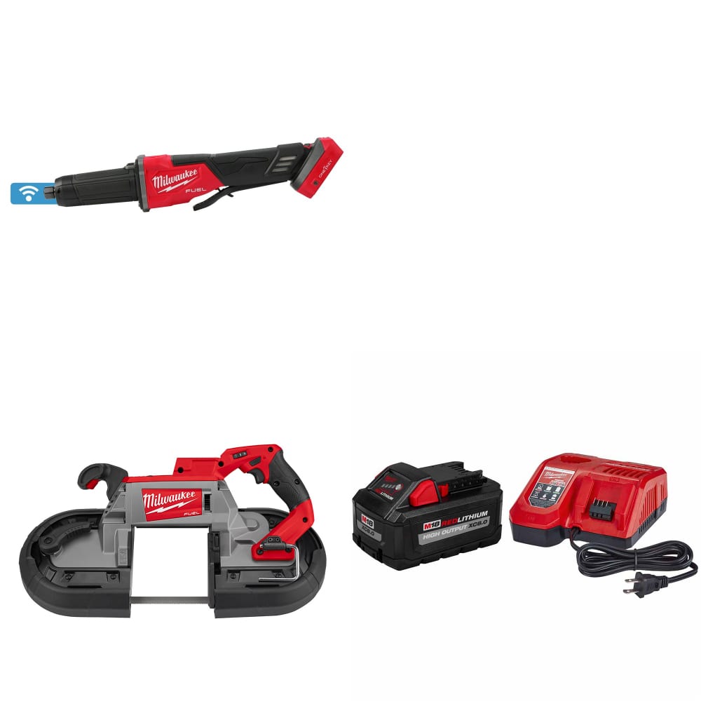 Milwaukee 2984-20 M18 FUEL Die Grinder W/ 2729S-20 Band Saw & FREE Starter Kit