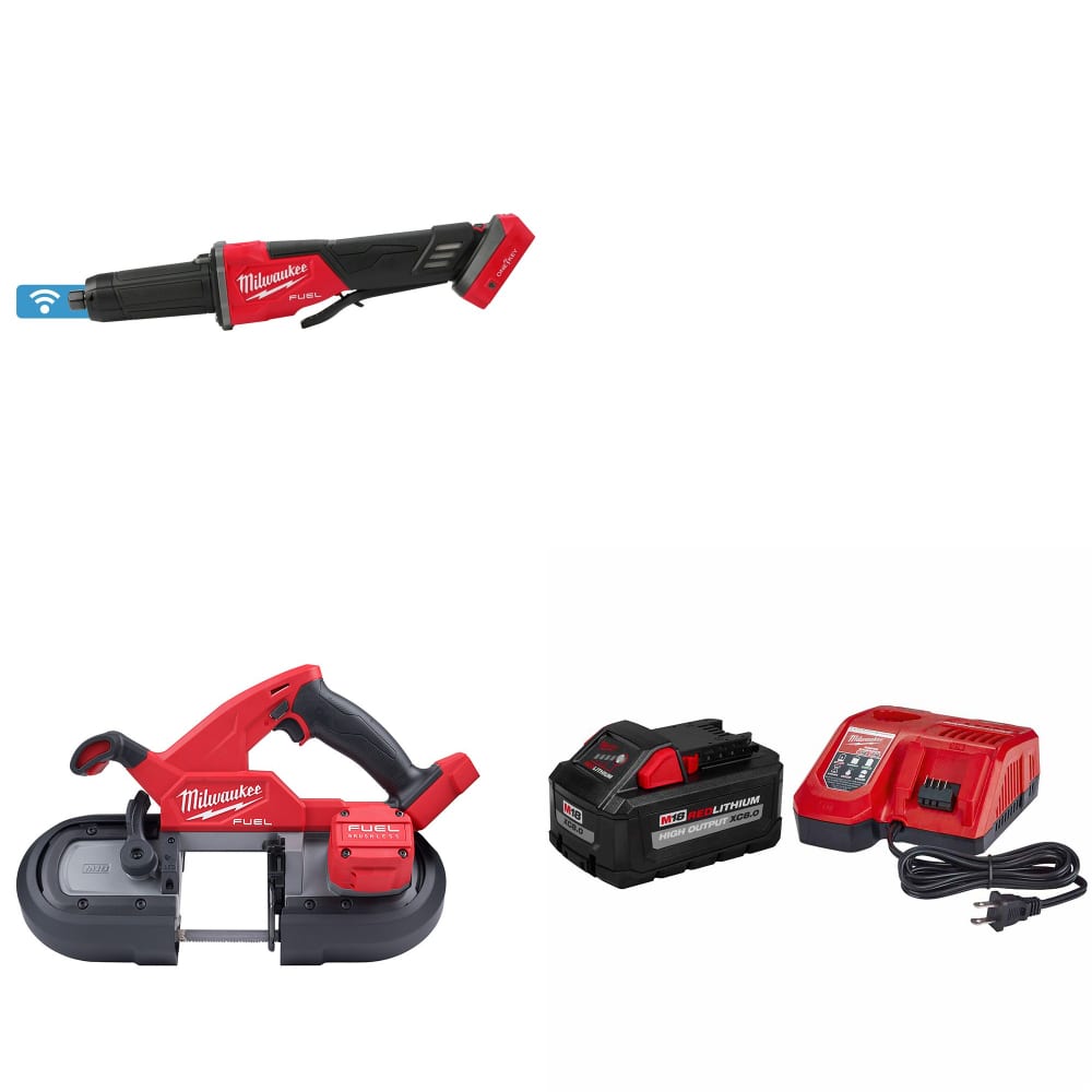 Milwaukee 2984-20 M18 FUEL Die Grinder W/ 2829S-20 Band Saw & FREE Starter Kit