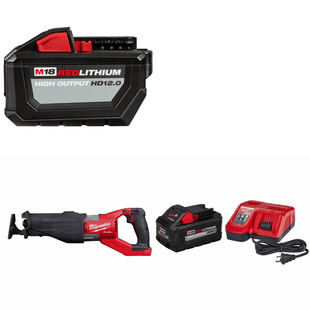 Milwaukee 48-11-1812 M18 Battery Pack W/ 2722-20 M18 Sawzall & FREE Starter Kit
