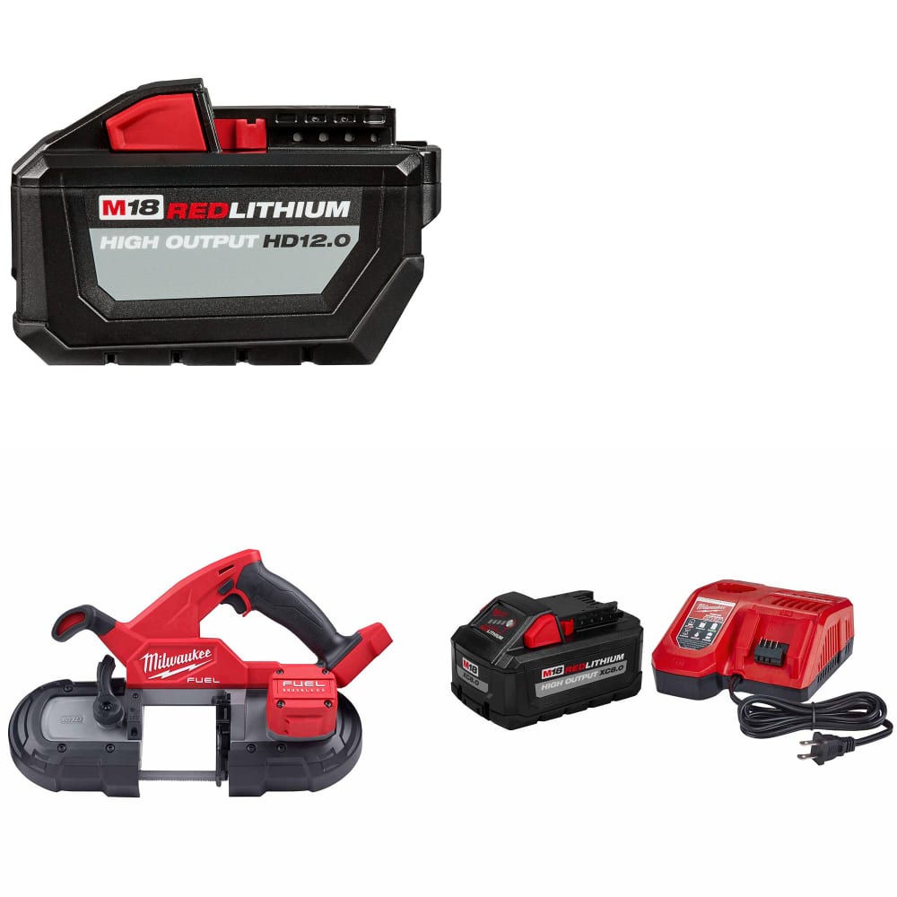 Milwaukee 48-11-1812 M18 Battery Pack W/ 2829-20 M18 Band Saw & FREE Starter Kit
