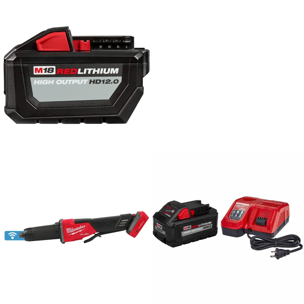 Milwaukee 48-11-1812 M18 Battery Pack W/ 2984-20 Die Grinder & FREE Starter Kit