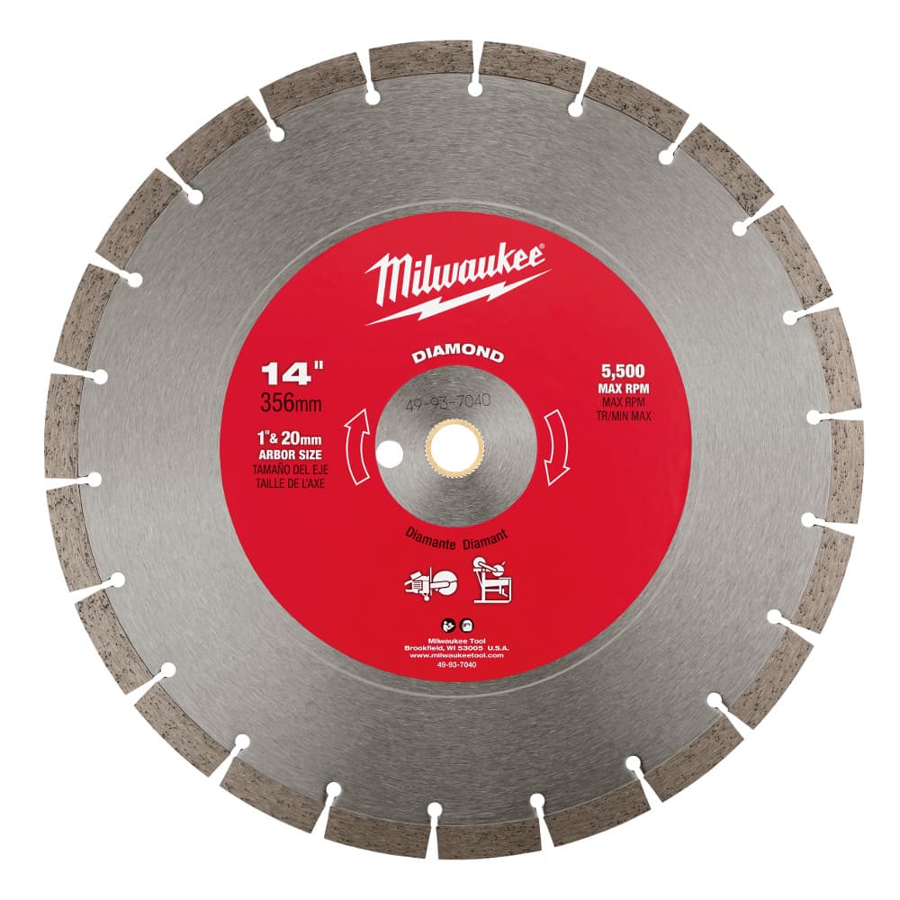 Milwaukee 49-93-7040 14 Diamond Segmented Saw Blade