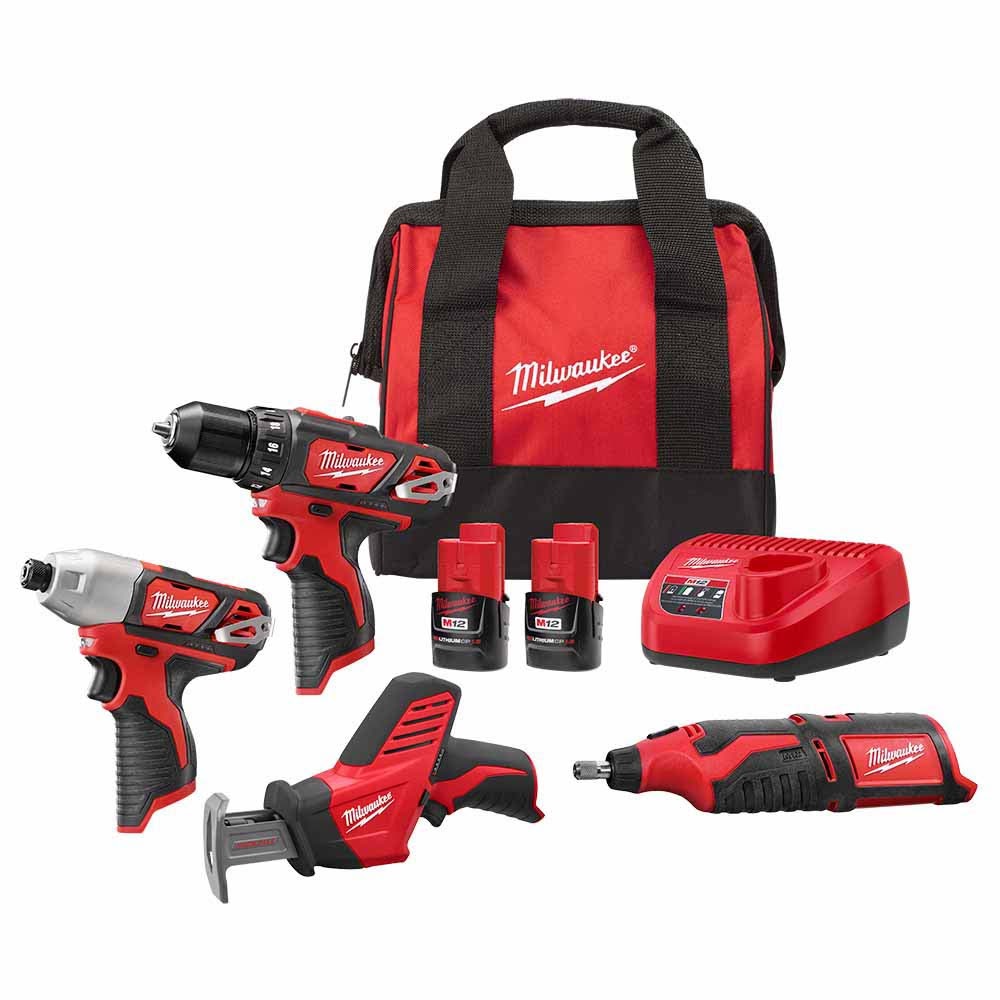 Milwaukee 2497-24H M12 4-Piece Combo Kit