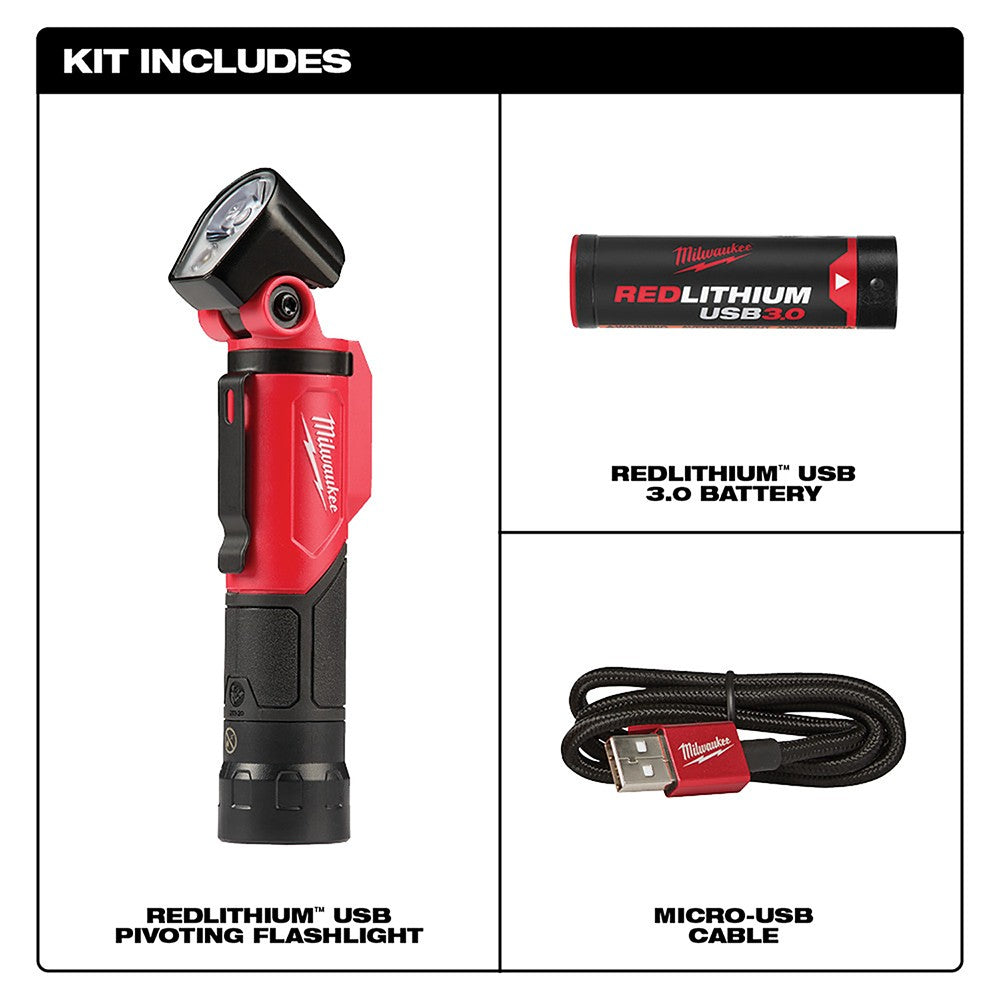Milwaukee 2113-21 USB Rechargeable Pivoting Flashlight