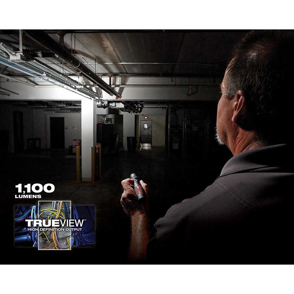 Milwaukee 2161-21 USB Rechargeable 1100L Twist Focus Flashlight