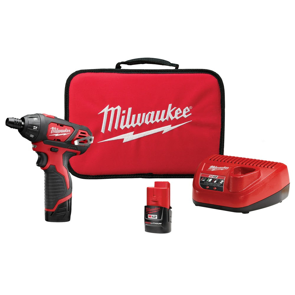 Milwaukee 2401-22 M12 Lithium-Ion 12V 1/4 Hex Screwdriver Kit
