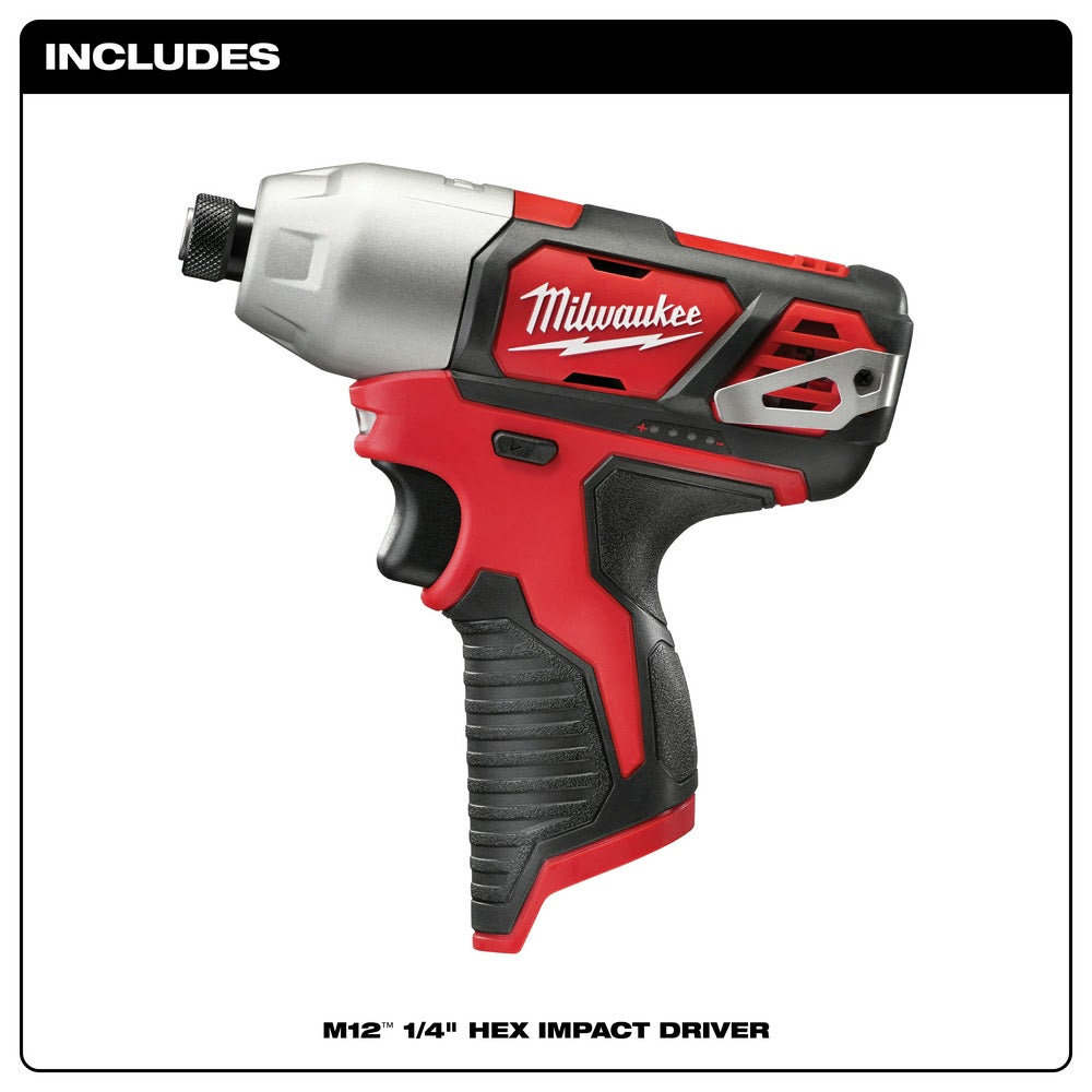 Milwaukee 2462-20 M12 1/4” Hex Impact Driver (Bare)