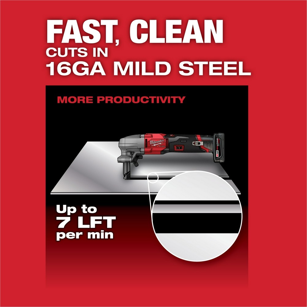 Milwaukee 2476-20 M12 FUEL 16 Gauge Variable Speed Nibbler, Bare Tool