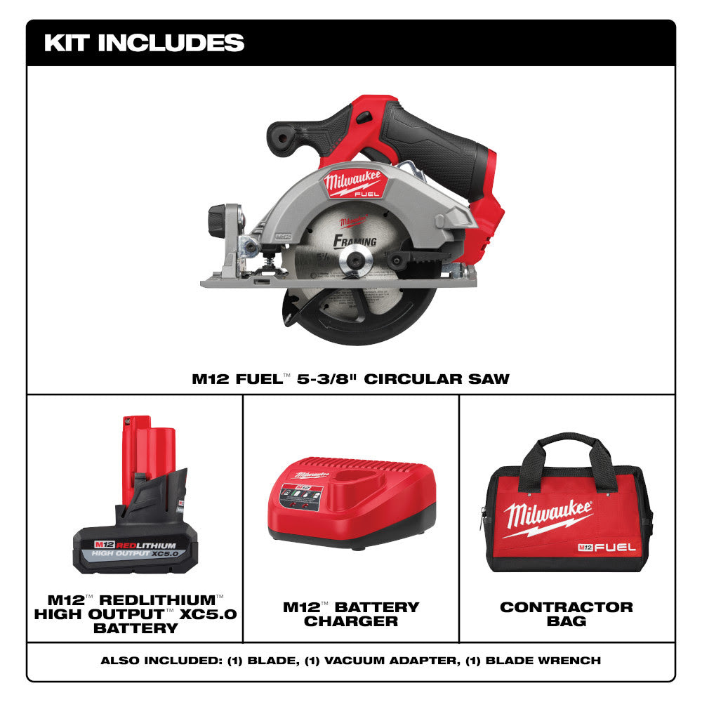 Milwaukee 2521-21HO M12 FUEL 5-3/8 Circular Saw Kit