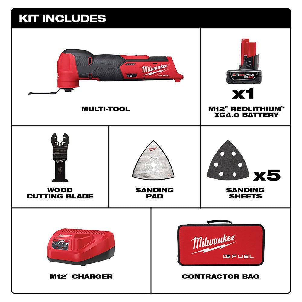 Milwaukee 2526-21XC M12 FUEL™ Oscillating Multi-Tool Kit