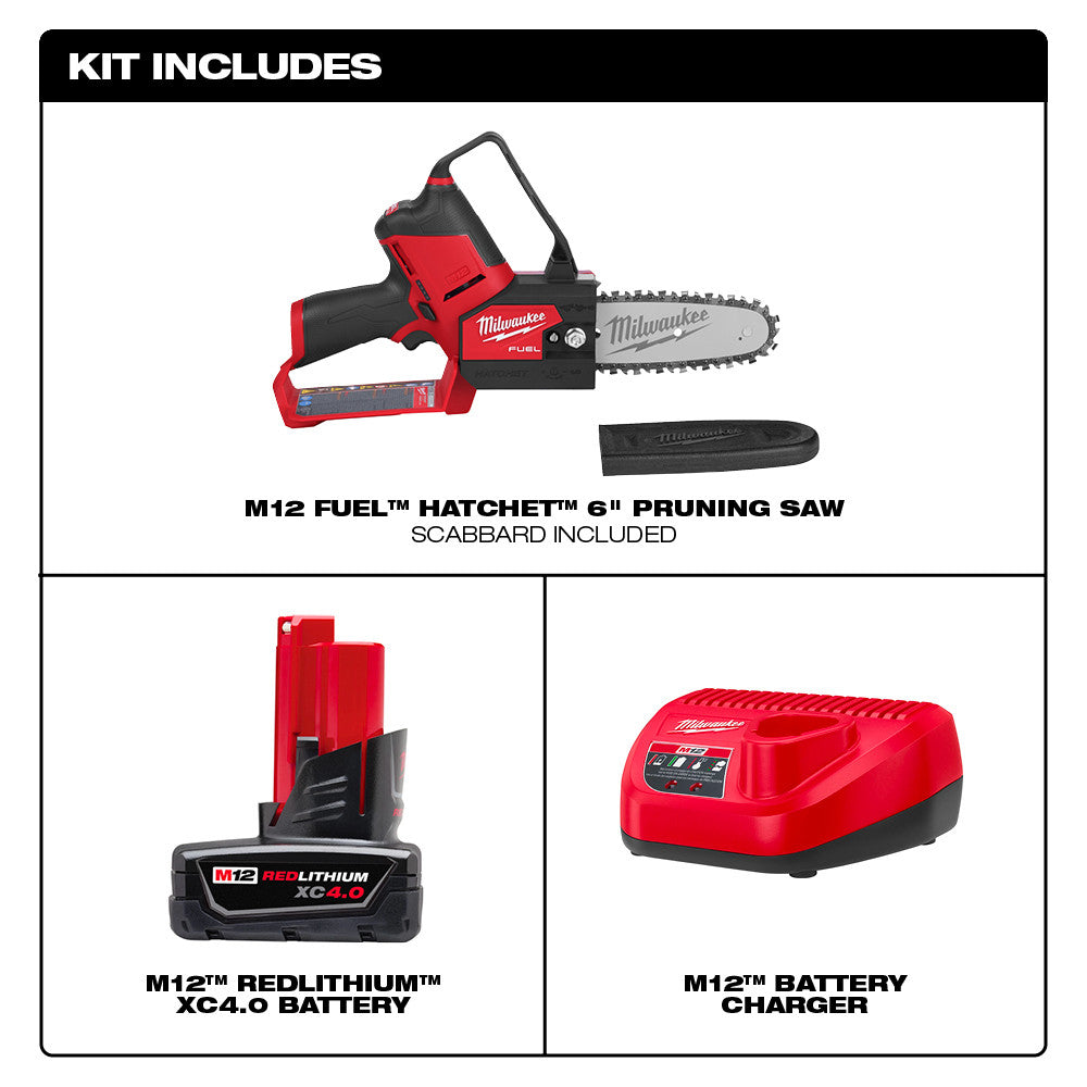 Milwaukee 2527-21 M12 FUEL™ HATCHET™ 6 Pruning Saw Kit