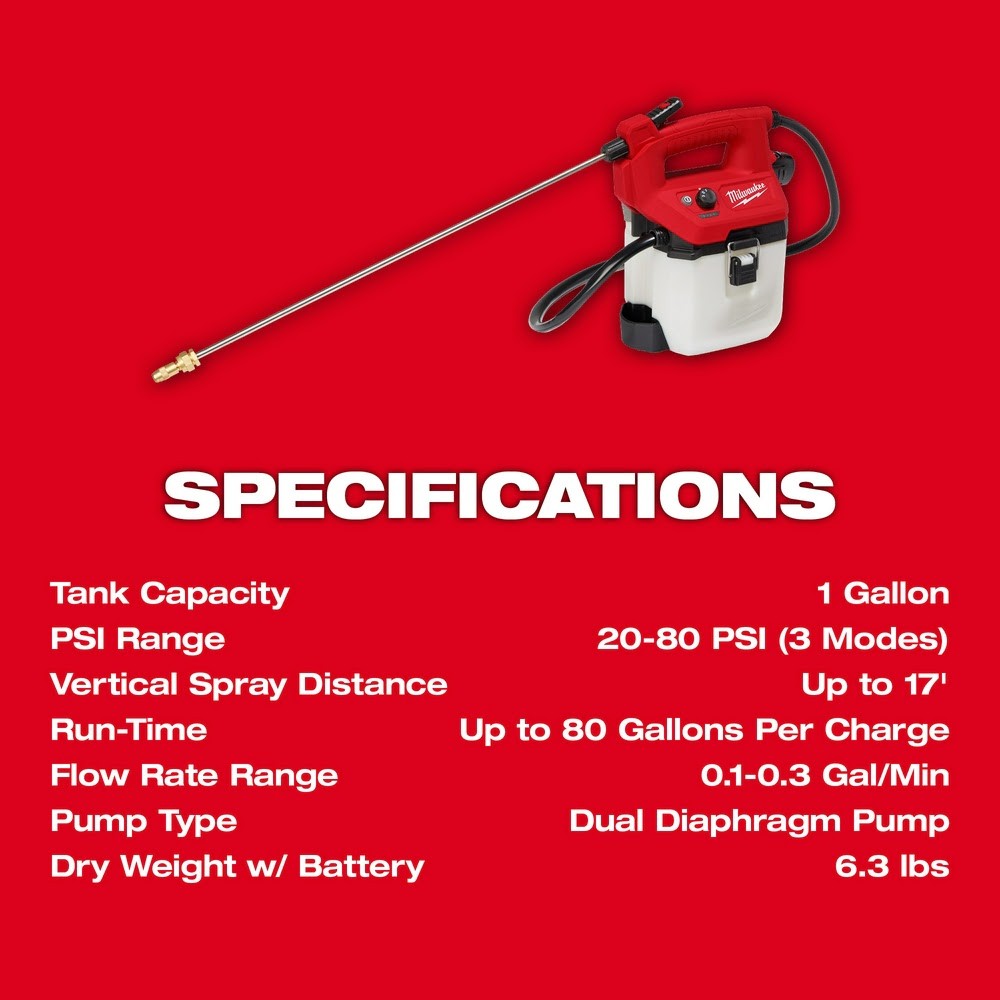 Milwaukee 2528-21G1 M12 1 Gallon Handheld Sprayer Kit