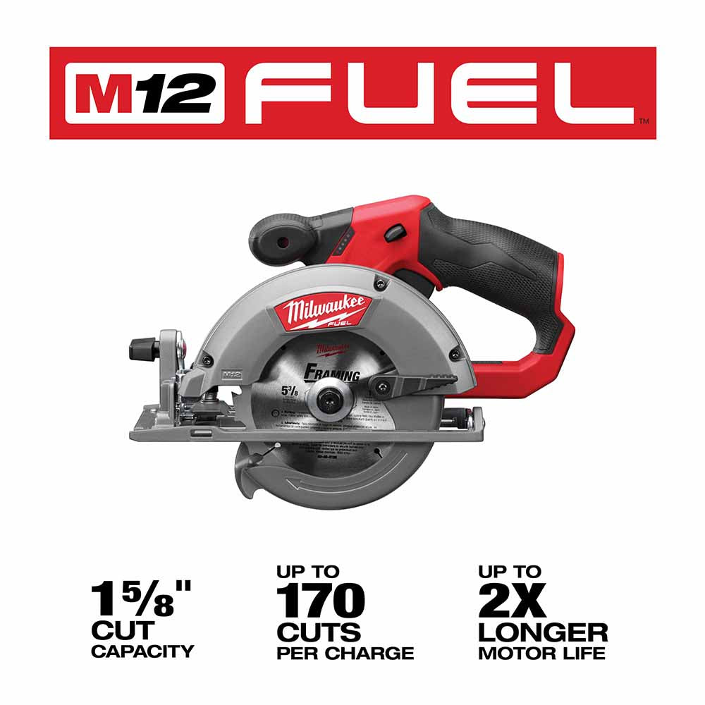 Milwaukee 2530-20 M12 FUEL 5-3/8 Circular Saw, Tool Only
