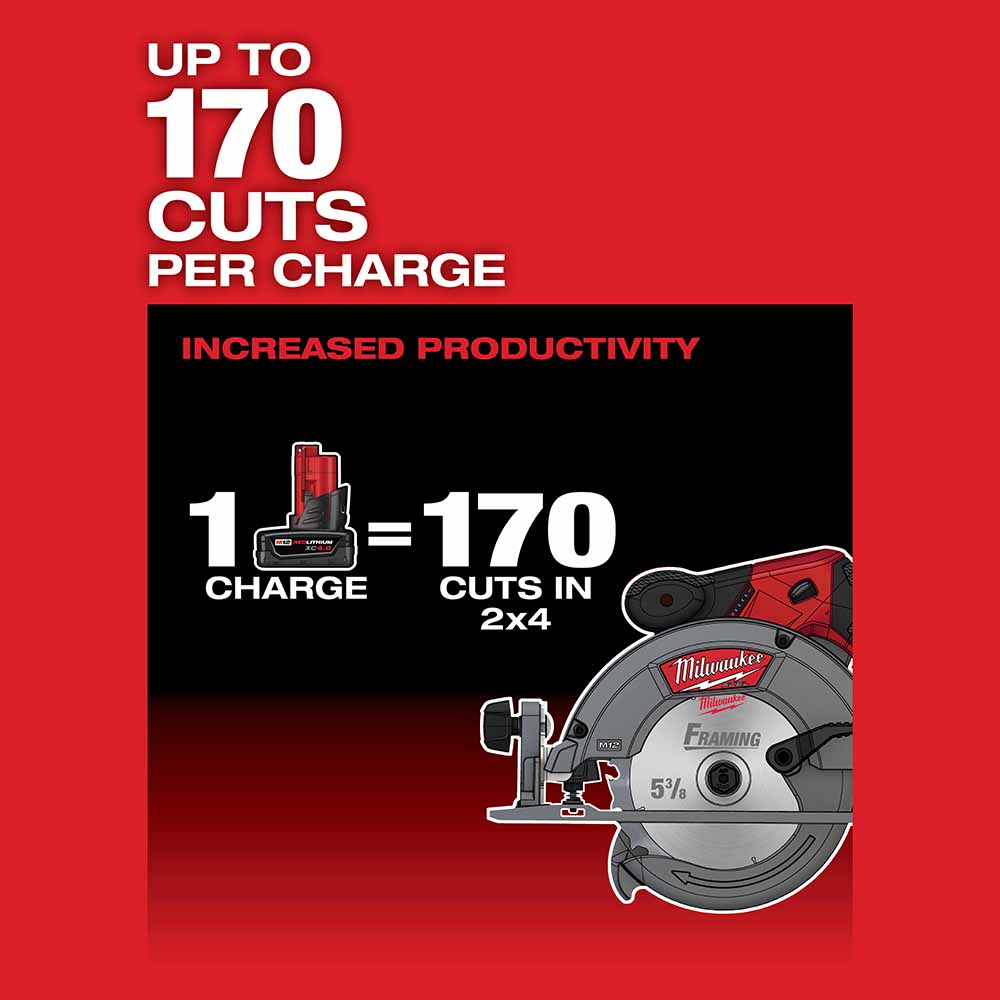 Milwaukee 2530-20 M12 FUEL 5-3/8 Circular Saw, Tool Only