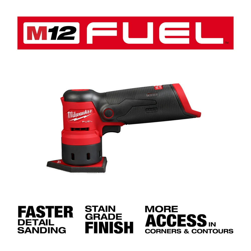 Milwaukee 2531-20 M12 FUEL Orbital Detail Sander, Bare