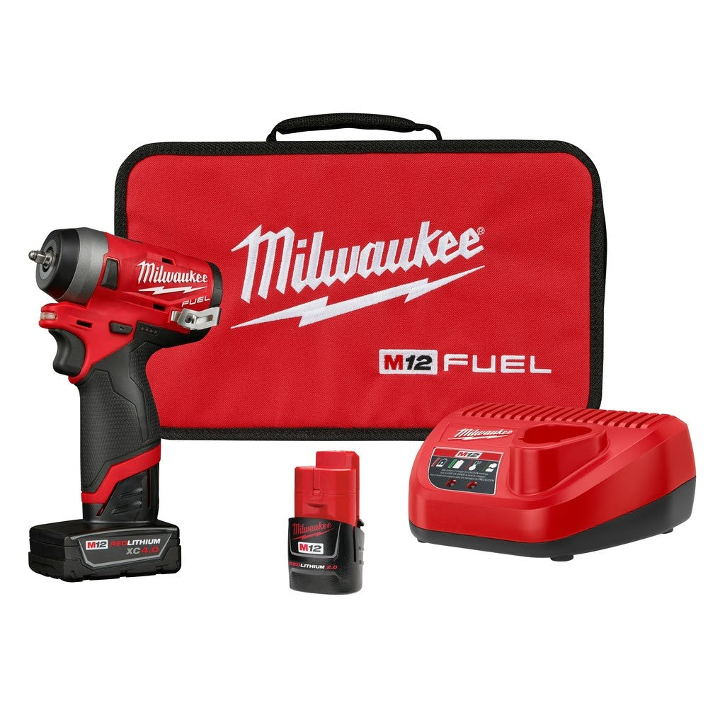 Milwaukee 2552-22 M12 FUEL Stubby 1/4 Impact Wrench Kit
