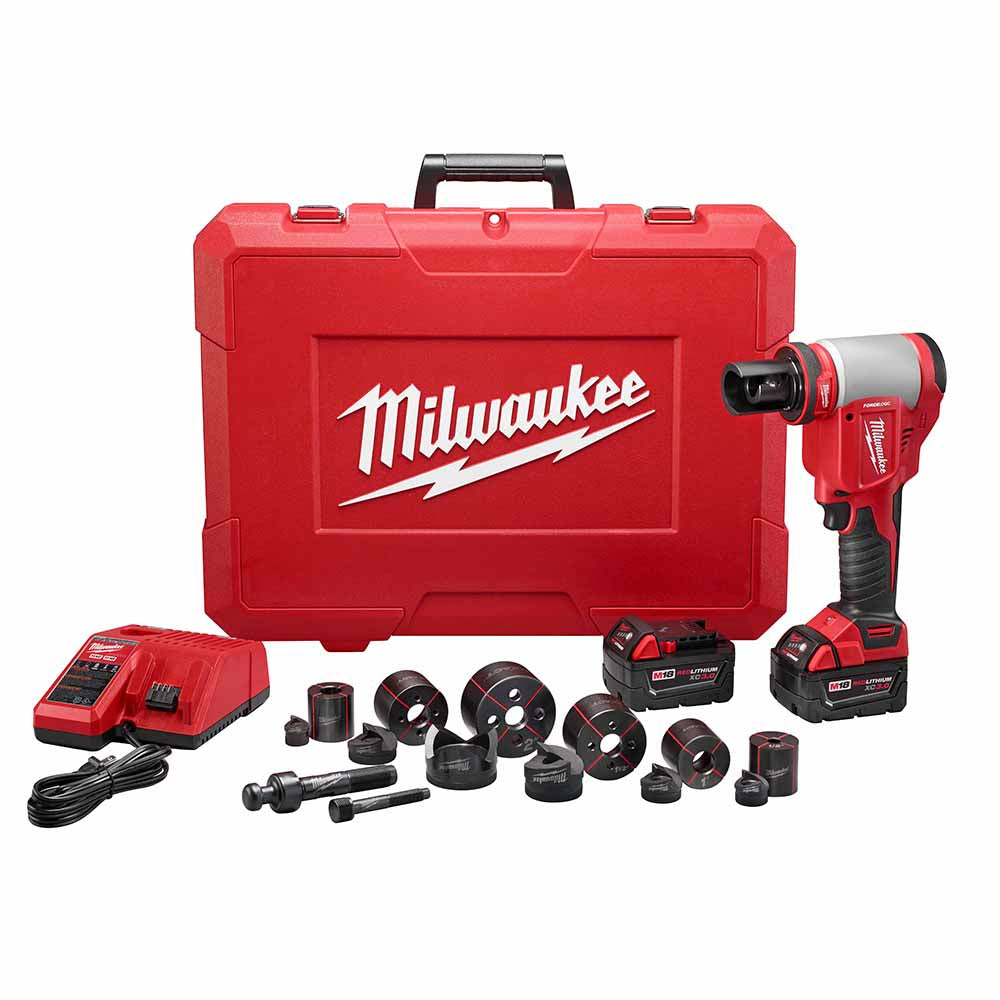 Milwaukee 2676-22 FORCELOGIC M18 10-Ton Knockout Tool 1/2 to 2 Kit