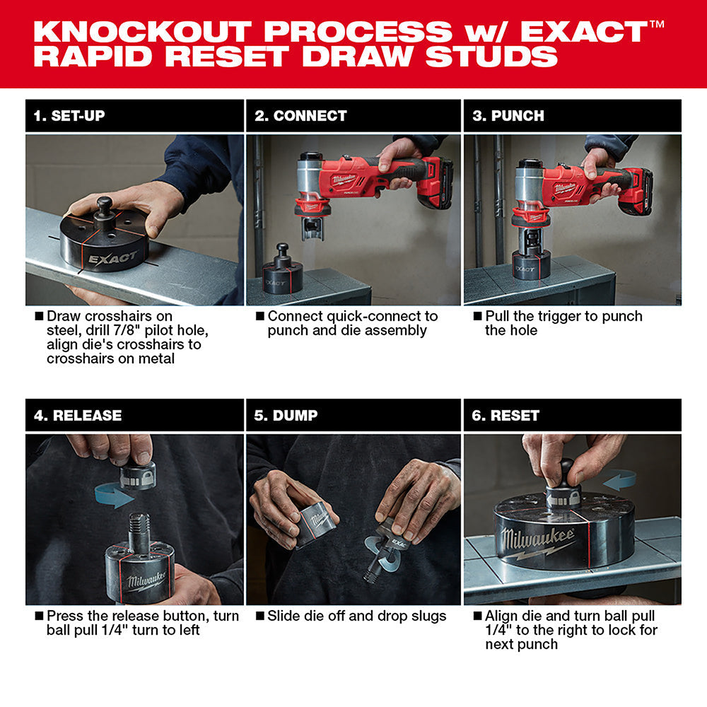 Milwaukee 2677-21 M18 FORCE LOGIC 6T Knockout Tool 1/2 - 2 Kit