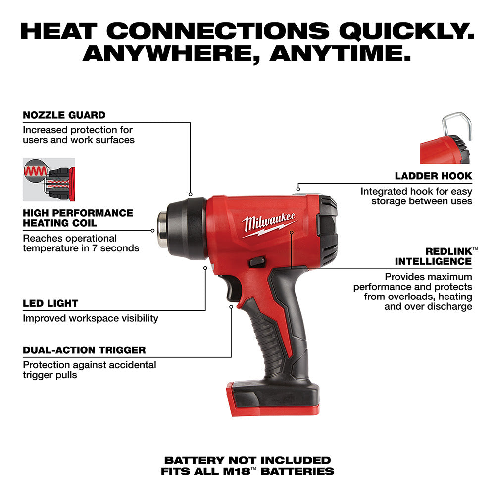 Milwaukee 2688-20 M18 Compact Heat Gun (Bare Tool)
