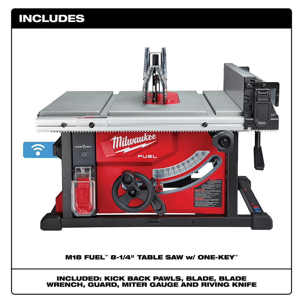 Milwaukee 2736-20 M18 FUEL 8-1/4 Table Saw with One-Key