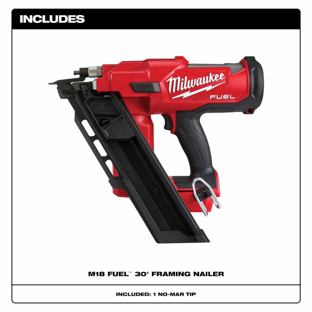 Milwaukee 2745-20 M18 FUEL™ 30 Degree Framing Nailer, Bare Tool