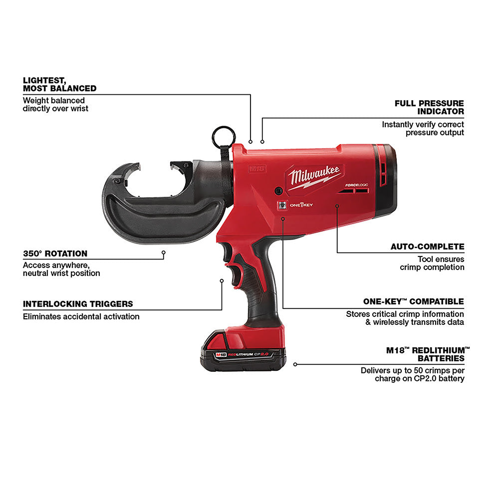 Milwaukee 2779-22 M18™ FORCELOGIC™ 750 MCM Crimper