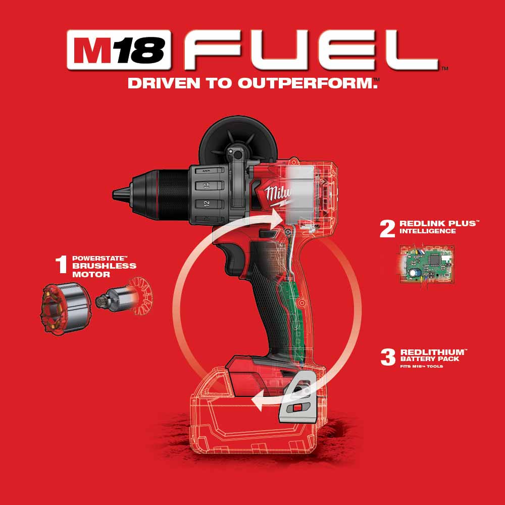 Milwaukee 2803-20 M18 FUEL 1/2 Drill Driver, Bare Tool